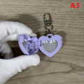 5-Color Heart Keychain Palette Empty Makeup Compact DIY Refill Case Portable Cosmetic Storage Small Blush Container〔YY26〕. 