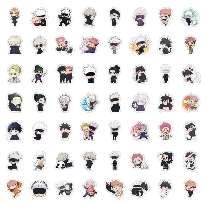 30/60/180pcs%20Jujutsu%20Kaisen%20Anime%20Stickers%20Cute%20Satoru%20Gojo%20Itadori%20Yuji%20Stationery%20Cartoon%20Sticker%20Phone%20Laptop%20Diary%20Kawaii%20-%20Image%203