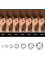 7 Pairs Flat Back Stud Earrings for Women, Surgical Stainless Steel Earrings, Cubic Zirconia Cartilage Earring(2/3/4/5/6/7/8mm). 
