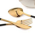 24pcs Western Cutlery Set Stainless Steel Christmas Dinnerware Set Fork Knife Spoon Tableware Set Flatware Set Silverware Set.