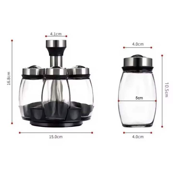 7pcs%20Spice%20Jar%20Set%20Rack%20Glass%20Organizer%20Rotating%20Glass%20Seasoning%20Sugar%20Pepper%20Bottles%20Salt%20Shakers%20Holder%20Kitchen%20Storage%20Rack%20-%20Image%203