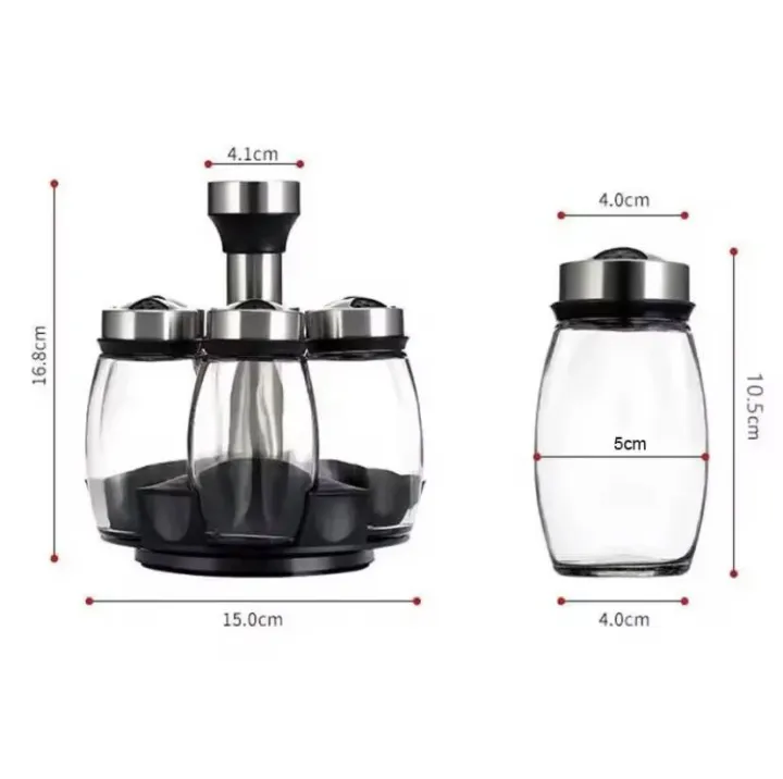 7pcs%20Spice%20Jar%20Set%20Rack%20Glass%20Organizer%20Rotating%20Glass%20Seasoning%20Sugar%20Pepper%20Bottles%20Salt%20Shakers%20Holder%20Kitchen%20Storage%20Rack%20-%20Image%203