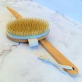 Bamboo Dry Brush - Detox Dry Body Brush with a Long Detachable Handle. 