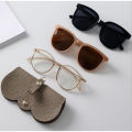 Es. high-end portable leather sunglasses case retail/wholesale Easyhome E914. 