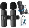 K9 Dual Wireless Collar Clip & K8 Collar Clip Professional	
Microphone for Live, Video, Sound Recording -  "'	
Type-C. 