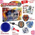 Famous Quality 4 in 1 Metal Beyb Toy Set with Stadium and 2 Launchers (4 Blade, Beyb) (Multi_Color) for Kid. 