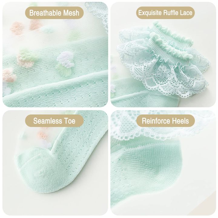 Girls%20socks,%20Ruffles%20Ankle%20Socks%20Transparent%20Silk-%205%20Pack%20Thin%20Lace%20Mesh%20Sheer%20socks%20for%20Toddler%20Girls(3-16%20Years)%20-%20Image%203