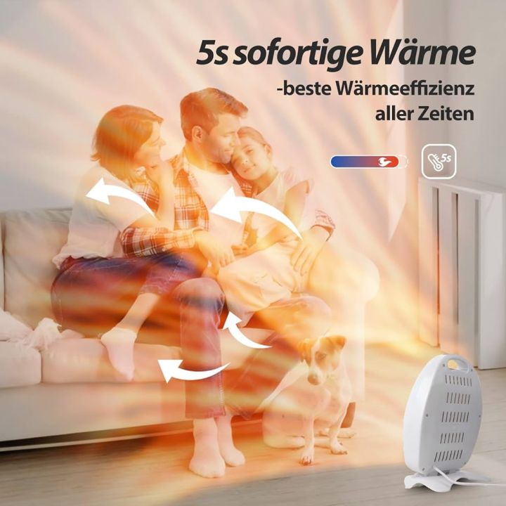 Infrared Heater, Electric Infrared Heater with 2 Power Levels, Tilt Protection, Overheating Protection, Ideal for Living Room, Bedroom, Office (White) Space Heater 400 Watt / 800 Watt