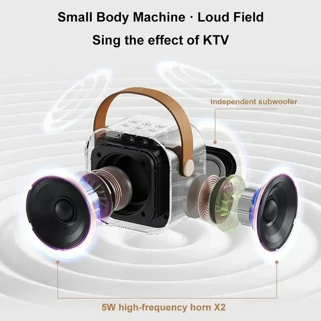 K12%20Karaoke%20Machine%20Portable%205.3%20PA%20Bluetooth%20Speaker%20System%20with%202%20Wireless%20Microphones%20Home%20Family%20Singing%20Children's%20Gifts%20-%20Image%205
