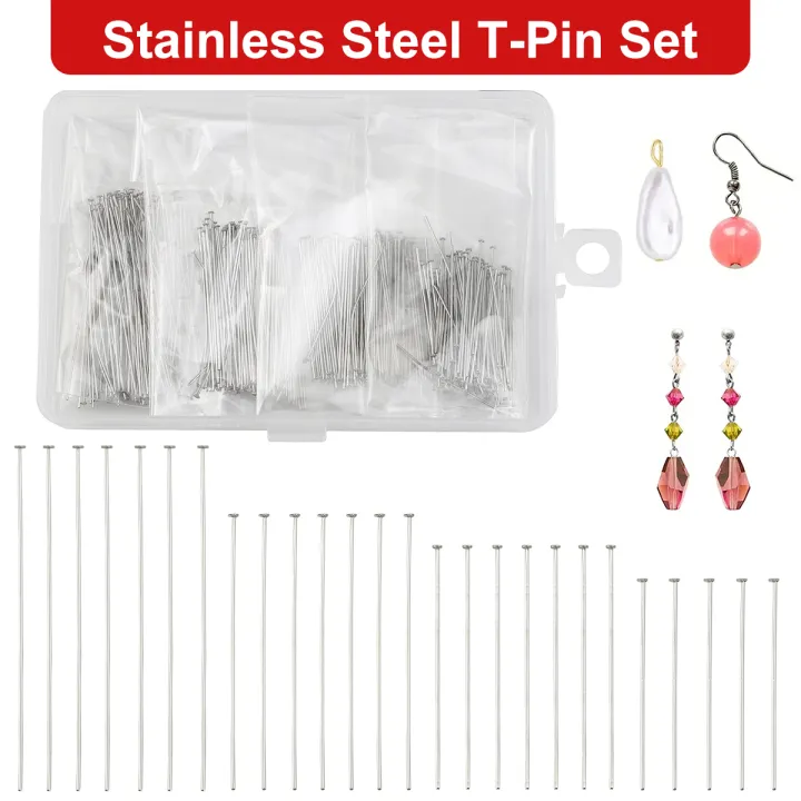 400pcs/box%2035-50mm%20Stainless%20Steel%20Flat%20Pin,%20Stainless%20Steel%20T%20Curved%20Pin%20For%20DIY%20Jewelry%20Making%20Accessories,%20Beading%20Material%20-%20Image%202