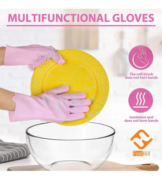 Silicone%20Dish%20Washing%20Kitchen%20Hand%20Gloves%201%20pairs%20(2%20pcs)%20-%20Image%203