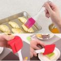 pack of 2 - Spatula & BBQ oil brush,silicon Acrylic Transparent brush,silicon transparent spatula & brush reqular size. 