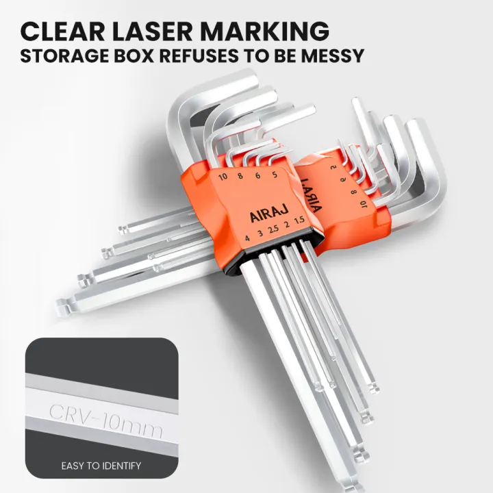 AIRAJ Allen Wrench Set Hex Wrench Multifunctional Short Arm Tool ...