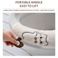 Winter Thickened Plush Toilet Seat Pad Household Universal Style Adhesive Fixed Warm Toilet Seat Cover.