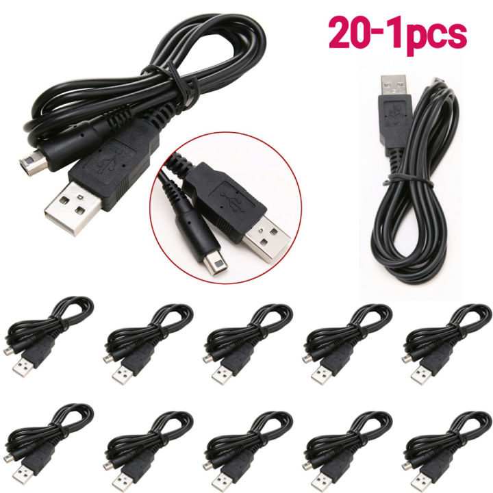 20-1pcs 1m USB Charger Cable for 2DS ndsi 3DS 3DSXL NEW 3DS NEW 3DSXL 2Dsxl 2Dsll Game Power Line