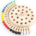 Wooden Memory Match Stick Chess Color Table Game Board Puzzles Montessori Educational Toy Cognitive Ability Learning Toys. 