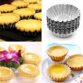 10PCS/set Reusable Cupcake Egg Tart Mold Cookie Pudding Mould Multifunctional Nonstick Cake Baking Cups Baking Mold Pastry Tools.