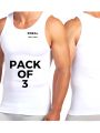 Pack of 3 | Oreal Men's Sando Banyan | Original Oreal Vest | 100% Cotton | White Colour. 