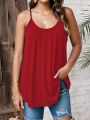 Plus Size Women's Casual Sleeveless Loose Fit Tank Top Soft Lightweight Summer Camisole. 