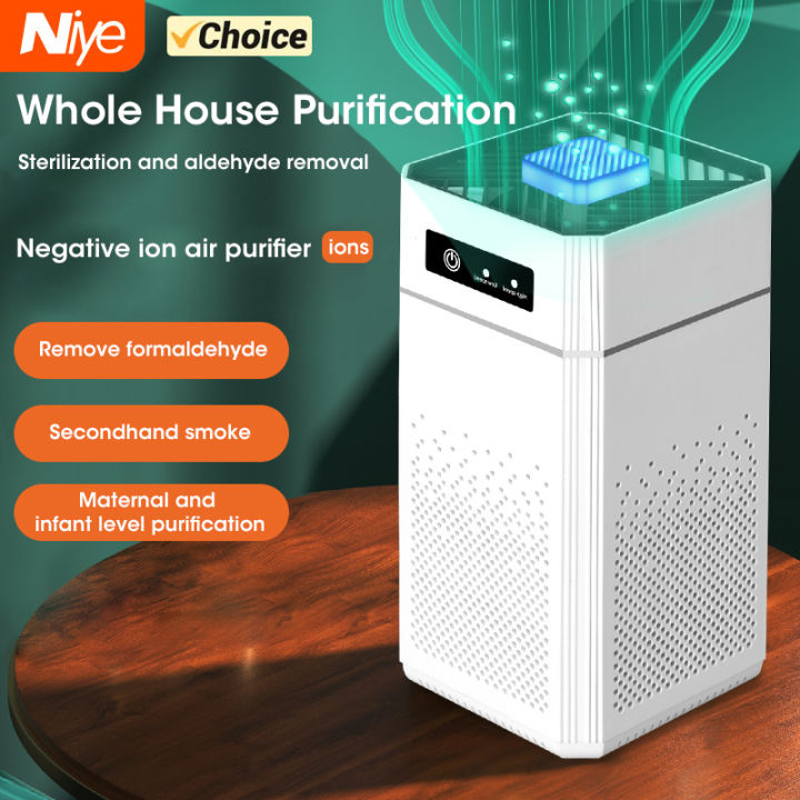 Smart Air Purifier Negative Ions Generator Nano Filtration Formaldehyde Removal Intelligent Secondhand Smoke Air Ozonizer