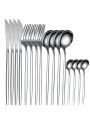 16PCS cutlery set stainless steel tableware knife and fork spoon teaspoon tableware package quality gold cutlery sets.