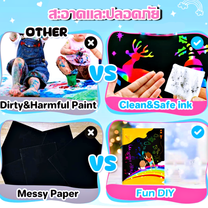 10x14%20cm%20rainbow%20scratch%20notebook%20with%20wooden%20scartch%20paper%20note%2010x14%20cm%20-%20Image%202