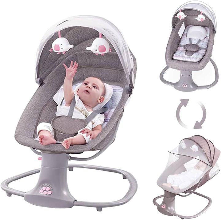 Mastela Baby Swing Rocking Chair for Infants 3-in-1 Adjustable backrest Baby Bouncer Electric Adjustable Rocking Chair