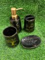 4 pices bathroom set and two colour black gold and white gold. 