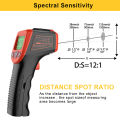 Digital Infrared Thermometer -50~600℃ / -58~1122℉ Contactless Temperature Tester IR Laser Pyrometer LCD Non-Contact Pyrometer. 