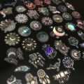 50pcs Holographic Glitter Stickers PET Transparent Shiny Waterproof Decorative Decals.