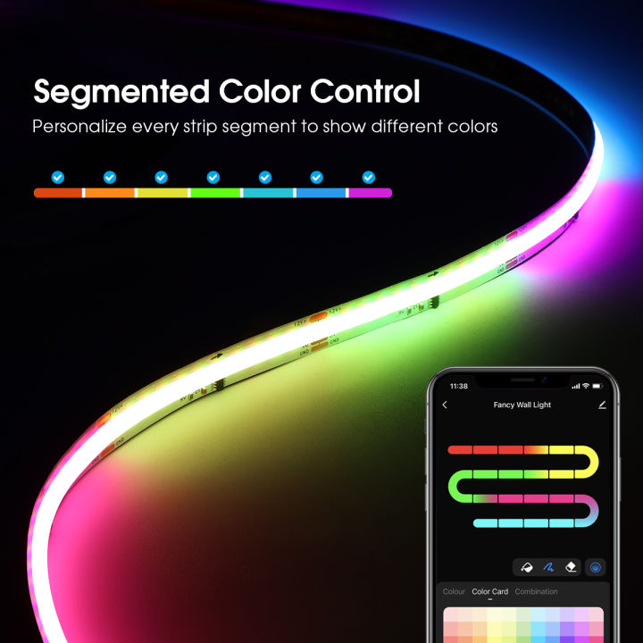 Smart%20Colorful%20COB%20LED%20Stirp%20with%20Tuya%20Controller%2012V%20RGBIC%20APP%20Control%20DIY%20Segmented%20Control%20Color%20Game%20Room%20Night%20Ambinet%20Lamp%20-%20Image%205