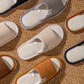 Slippers for Men,Non-Slip Soft-Soled Indoor House Slippers for Spring&Summer, All-Season Linen Home Comfortable Slippers.