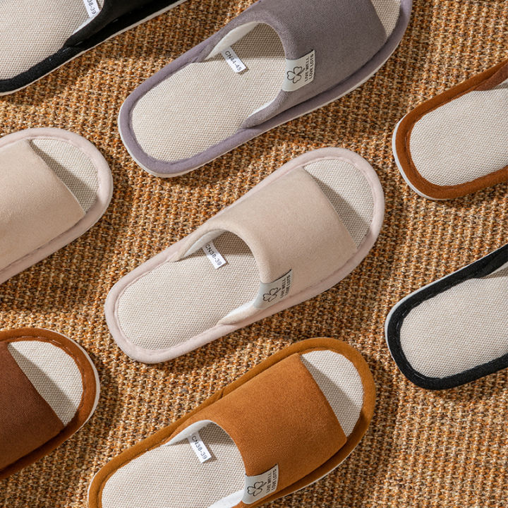 Linen%20Ladies%20Open%20Toe%20Slippers%20Breathable%20Non-stinky%20Feet%20Home%20Wooden%20Floor%20Non-slip%20Comfortable%20Soft%20Bottom%20Indoor%20-%20Image%206