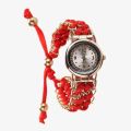Luxury Diamond Bracelet Watch For Girls / Gold Quartz Gift Wrist Watches For Girls / Stylish Bracelets Rope Watches For Women. 