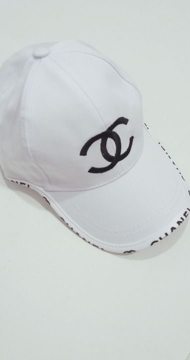 Quality ajestable channel White colour baseball cap