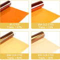 50x40cm CTO Lighting Gels Photo Gel Filters for Photography Red Head Strobe Flashlight Orange Series. 