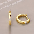 IOGOU 100% Moissanite Hoop Earrings 2.0mm VVS1 Fine Jewelry Original Simple 925 Sterling Silver Earrings for Women Men Gift. 