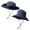 Women's and Men's Solid Outdoor Hiking Jungle Mountaineering Hat Basic Foldable Breathable Sun Hat Leisure Large Brim Cap.