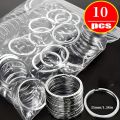 10 PC/Bag Quality Silver Metal Keychain DIY Circular Ring Keychain Split Men Keychain Keyring Accessorie.. 