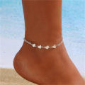 【Latest Style】 Simple Heart Female Anklets Barefoot Crochet Sandals Foot Jewelry Leg New Anklets On Foot Ankle Bracelets For Women Leg Chain. 