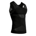 Men's Chest compression shirt to hide gynecomastia moobs slim chest slim belly tank top for Summer.