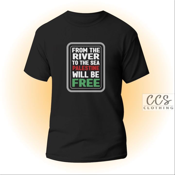 From The River To The Sea Palestine Will Be Free Round Neck Printed t-shirt For Men & Women