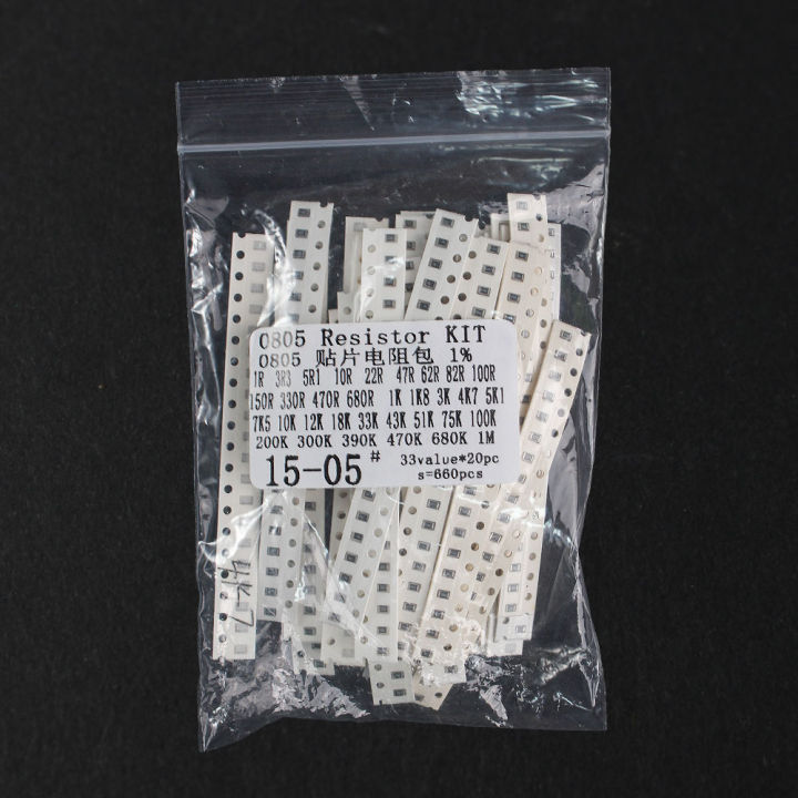 SMD Resistor Kit 0402 0603 0805 1206 1210 2512 2010 Resistors 0.1 ohm-1M Ohm 1% Chip Resistor Assortment Kit DIY Repair – buy at low prices in the online store
