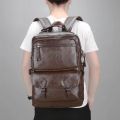 PU Leather Bag For School College And Office | Laptop School Bag Fashion Waterproof Travel Bags Large Capacity Book Bag. 