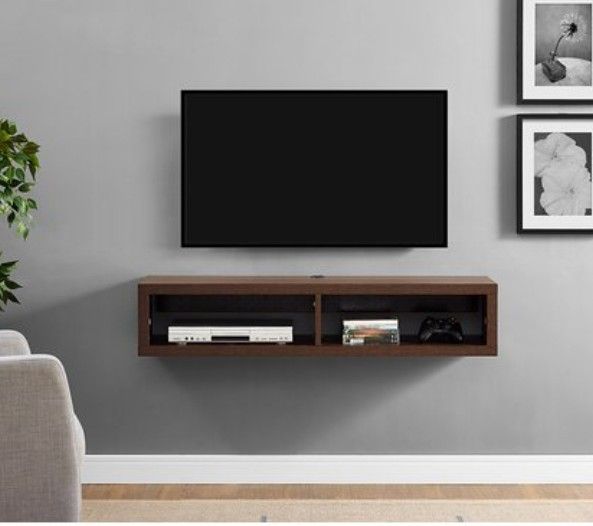 Floating Wooden TV Wall Mount Shelf TV Consoleled tv shelf,Wooden Stand