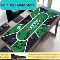 Texas Hold'em Poker Table Desk Mat Non-Slip  Base Washable Cloth Surface Large Mouse Pad. 
