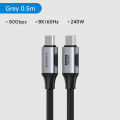Hagibis USB 4 Cable USB C to USB C Ultra Soft 240W 80Gbps High Speed Cord Compatible with Thunderbolt 4/5 iPhone 17 Power Bank.