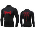 Y2K Men's Turtleneck Compression Shirt Quick Gym Fitness Dry Rash Guard Hight Neck Muscle Athletic Bodybuilding Shirts Summer. 