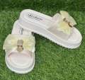 New Butterfly Net Design Thick Sole Slippers – Stylish Sandals for Girls, Ladies & Women.