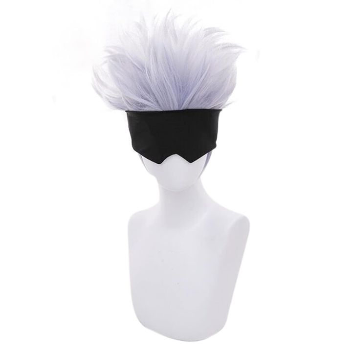 Black%20Blindfold%20+%20Short%20Wavy%20Cosplay%20Wig%20Light%20Purple%20Mix%20Silver%20Wig%20for%20Anime%20Heat%20Resistant%20Hair%20Wig%20for%20Men%20Boys%20-%20Image%202